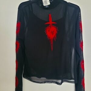 Social collision, heartbreaker top
